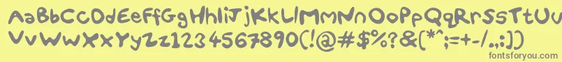 FunSmiles Font – Gray Fonts on Yellow Background