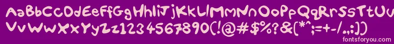 FunSmiles Font – Pink Fonts on Purple Background