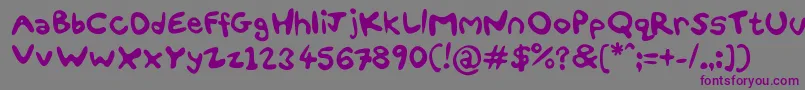 FunSmiles Font – Purple Fonts on Gray Background