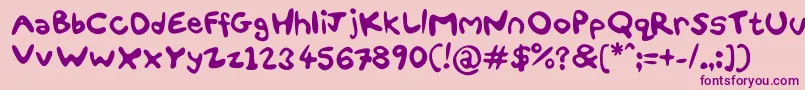 FunSmiles Font – Purple Fonts on Pink Background