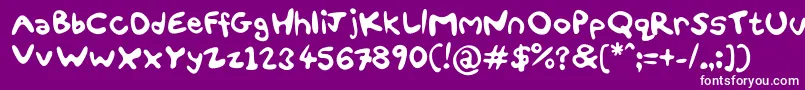 フォントFunSmiles – 紫の背景に白い文字