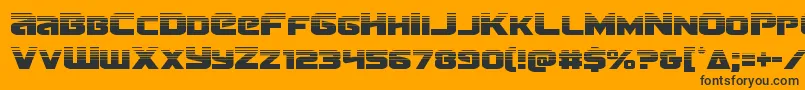 Terranhalf Font – Black Fonts on Orange Background