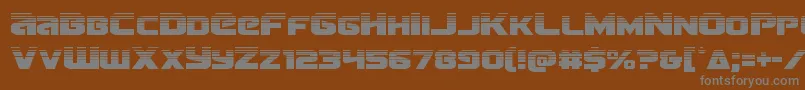 Terranhalf Font – Gray Fonts on Brown Background