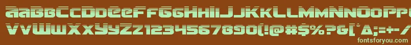 Terranhalf Font – Green Fonts on Brown Background