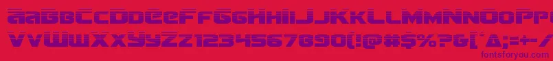 Terranhalf Font – Purple Fonts on Red Background