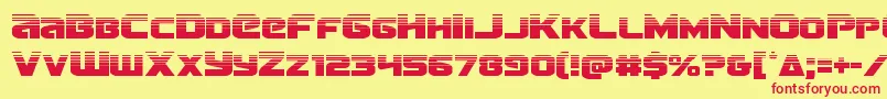 Terranhalf Font – Red Fonts on Yellow Background