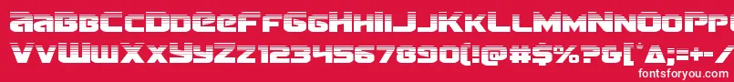 Terranhalf Font – White Fonts on Red Background