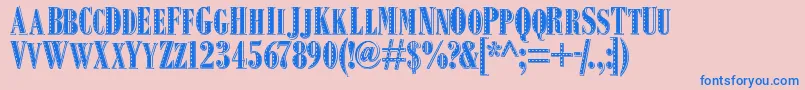 Squealpiggy Font – Blue Fonts on Pink Background