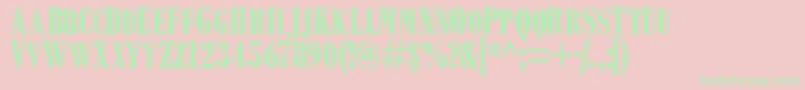 fuente Squealpiggy – Fuentes Verdes Sobre Fondo Rosa