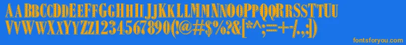 Squealpiggy Font – Orange Fonts on Blue Background