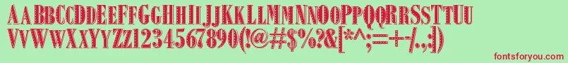 Squealpiggy Font – Red Fonts on Green Background