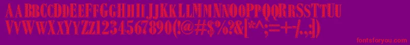 Squealpiggy Font – Red Fonts on Purple Background