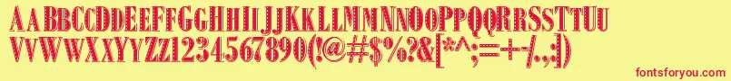 Squealpiggy Font – Red Fonts on Yellow Background