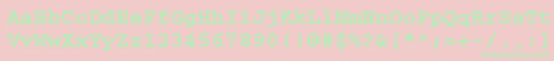 Crr55C Font – Green Fonts on Pink Background