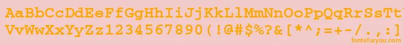 Шрифт Crr55C – оранжевые шрифты на розовом фоне