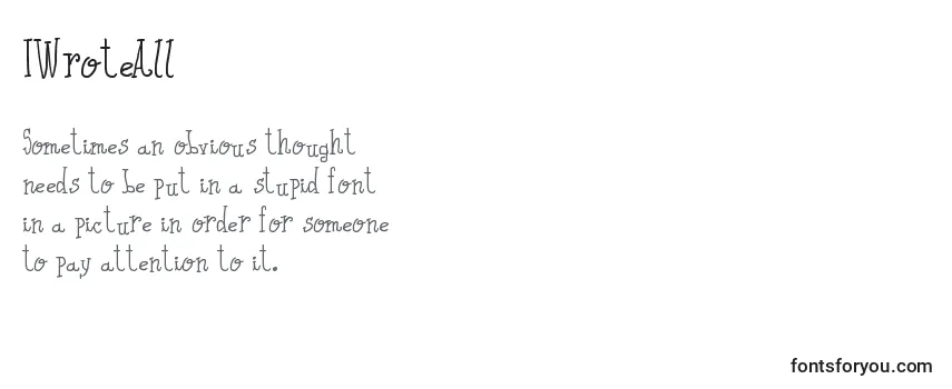 IWroteAll Font