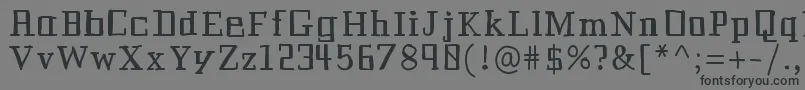 フォントHistorianbold – 黒い文字の灰色の背景