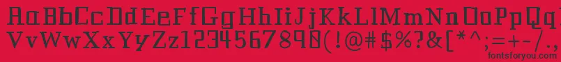 Historianbold Font – Black Fonts on Red Background