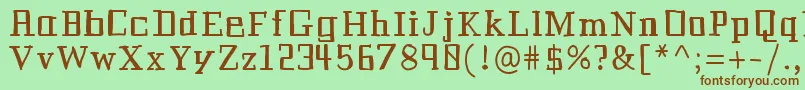 Historianbold Font – Brown Fonts on Green Background