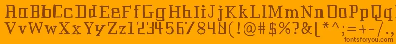 Historianbold Font – Brown Fonts on Orange Background