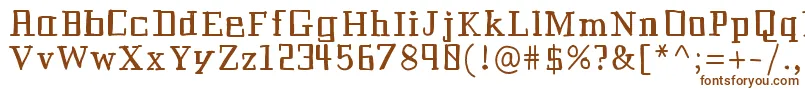 Historianbold-fontti – ruskeat fontit valkoisella taustalla