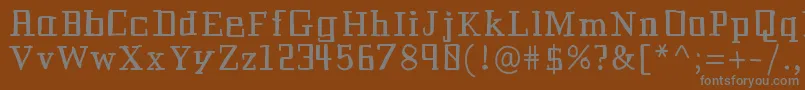 フォントHistorianbold – 茶色の背景に灰色の文字