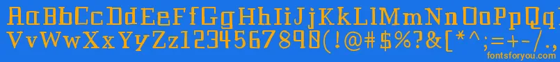 Historianbold Font – Orange Fonts on Blue Background