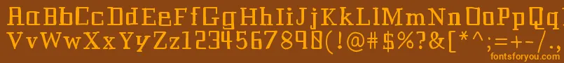 Historianbold Font – Orange Fonts on Brown Background