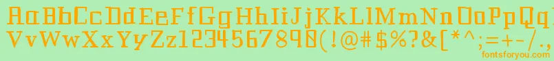 Historianbold Font – Orange Fonts on Green Background