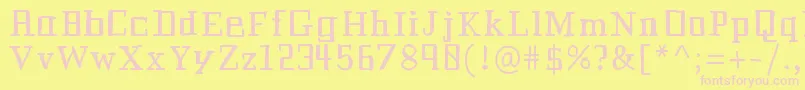 Historianbold-fontti – vaaleanpunaiset fontit keltaisella taustalla