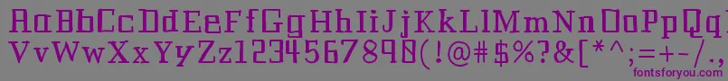 Historianbold-fontti – violetit fontit harmaalla taustalla