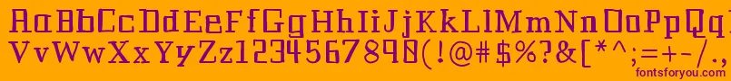 Historianbold Font – Purple Fonts on Orange Background