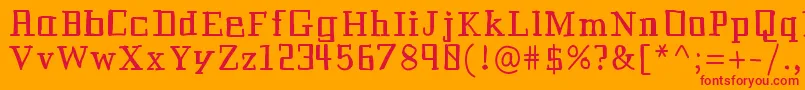 Historianbold Font – Red Fonts on Orange Background
