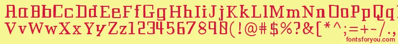 Historianbold Font – Red Fonts on Yellow Background