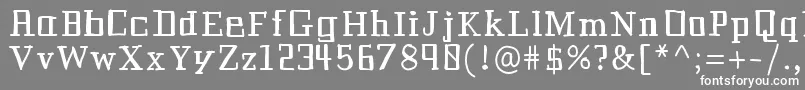 フォントHistorianbold – 灰色の背景に白い文字