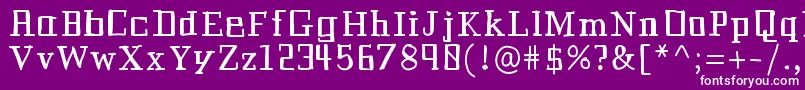 フォントHistorianbold – 紫の背景に白い文字