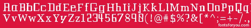フォントHistorianbold – 赤い背景に白い文字