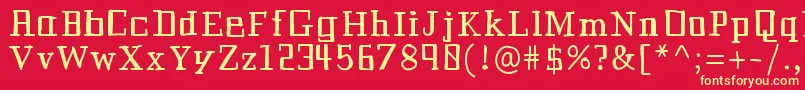 フォントHistorianbold – 黄色の文字、赤い背景