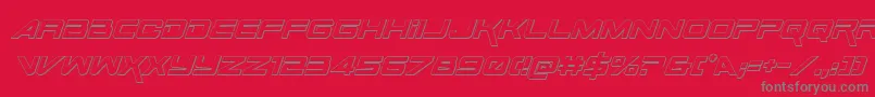 fuente SpaceRanger3DItalic – Fuentes Grises Sobre Fondo Rojo