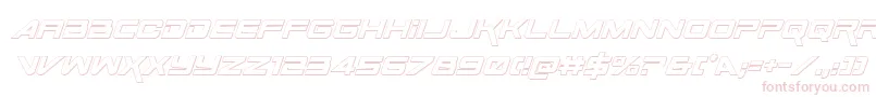 SpaceRanger3DItalic Font – Pink Fonts on White Background