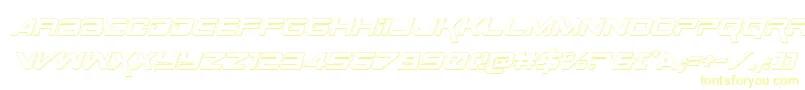 フォントSpaceRanger3DItalic – 黄色のフォント