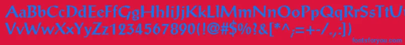 AntiquaSsiBold Font – Blue Fonts on Red Background