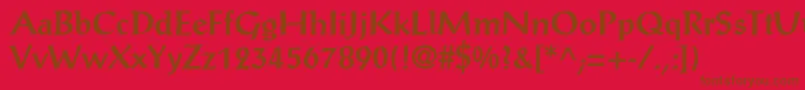 AntiquaSsiBold Font – Brown Fonts on Red Background