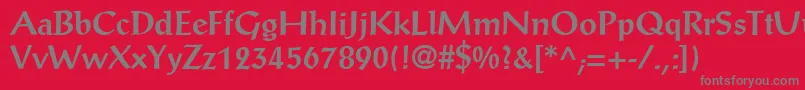 AntiquaSsiBold Font – Gray Fonts on Red Background