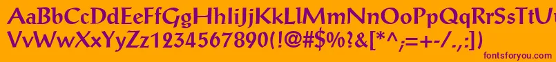AntiquaSsiBold Font – Purple Fonts on Orange Background