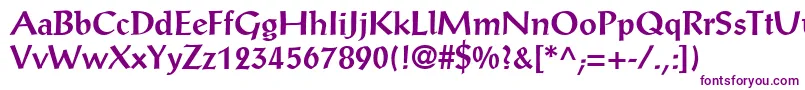 Шрифт AntiquaSsiBold – фиолетовые шрифты на белом фоне
