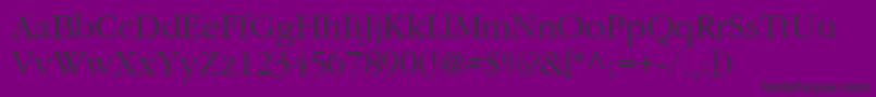 AggaramondCyrLight Font – Black Fonts on Purple Background