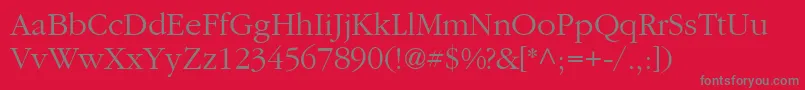 AggaramondCyrLight Font – Gray Fonts on Red Background