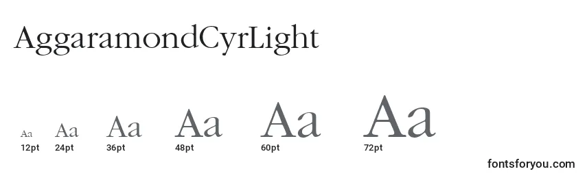 Größen der Schriftart AggaramondCyrLight