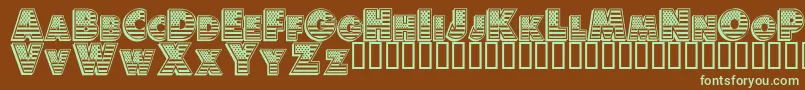 Amerd Font – Green Fonts on Brown Background